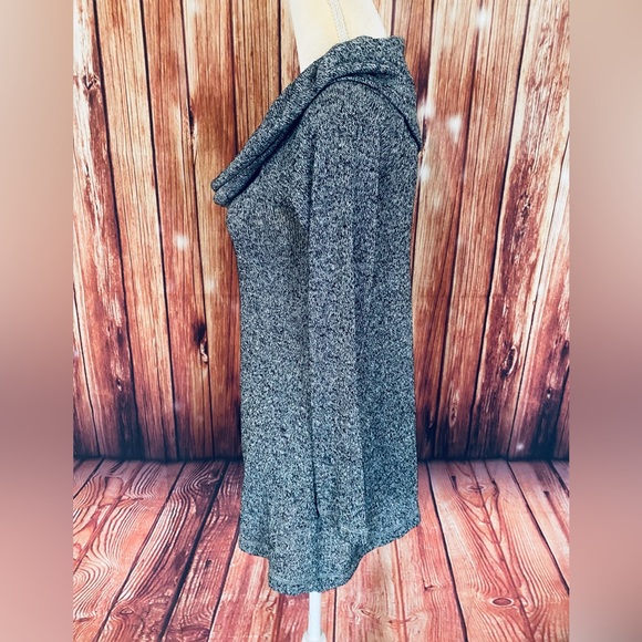 Women’s Small Sweater Eri Ali Anthropologie Gray Lightweight Knit Cowl Neck Soft - Picture 8 of 11